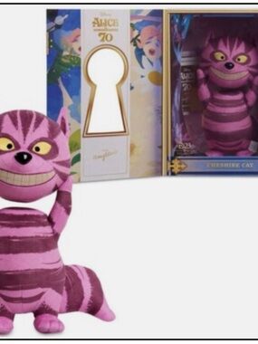 D23 Mary Blair Cheshire Cat Plush - Pink & Purple Striped